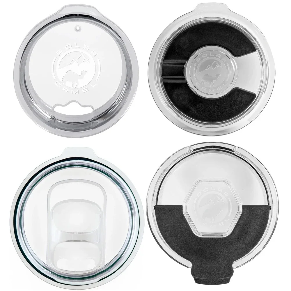 Polar Camel 30oz Tumbler Replacement Lid Set 4-Pack Slide Magnet Straw Flip